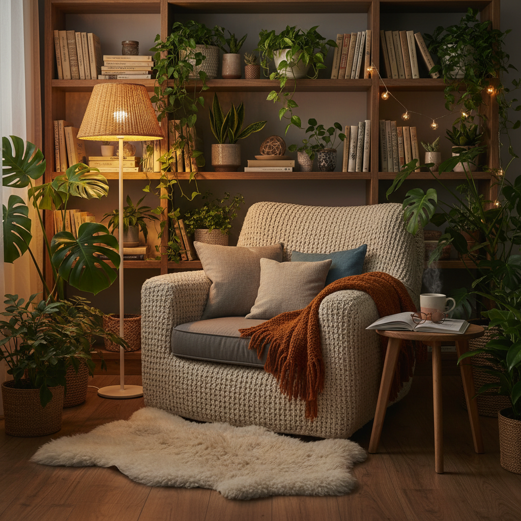 Cozy reading nook